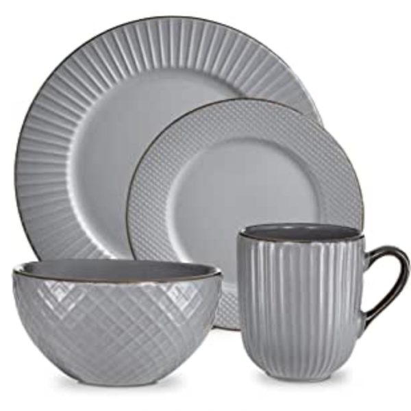 Tower Grey 16 piece Dinnerware set