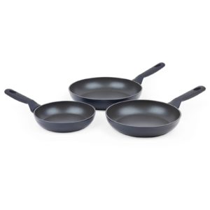 Grey 3 piece pan set.