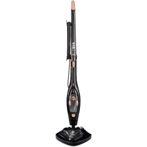 Black and rose gold steam cleaner.
