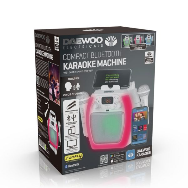 Daewoo AVS1493 Karaoke Machine White Brand New