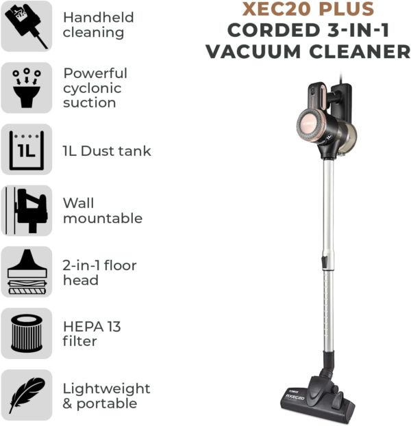 Tower T513005BLG RXEC20plus Corded 3 in 1 Vacuum Cleaner
