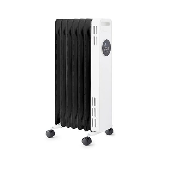 Power 1500W heating output 3 Heat settings with ECO setting Digital display Anti-freeze function Tip-over switch protection Castor wheels and handle for an easy transportation Product dimensions H64cm W40.3cm D14.3cm