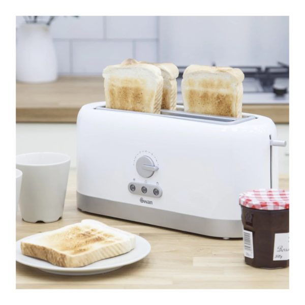 Swan ST10091N Four Slice Long Slot Toaster White