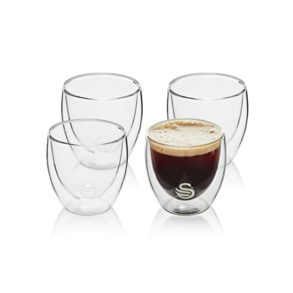 4 Double-Wall Espresso Glasses