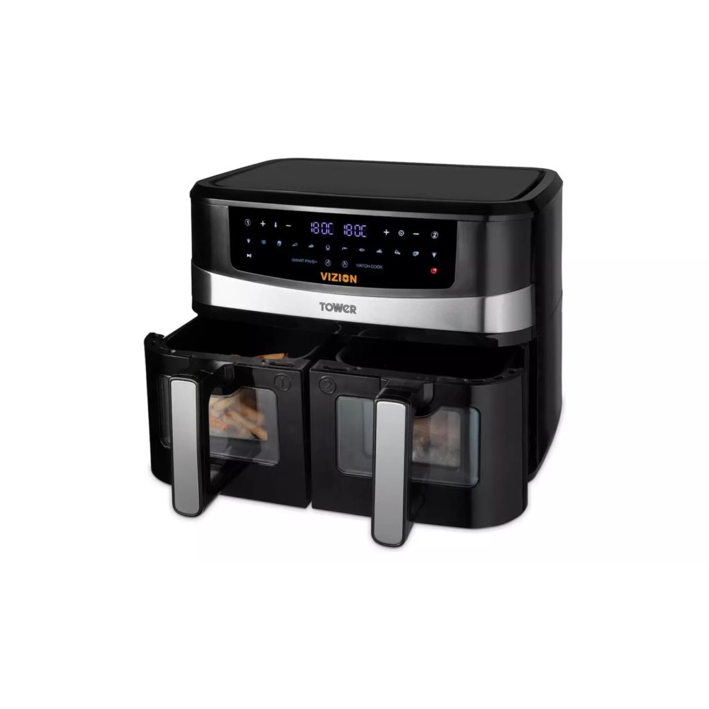 Tower T17100 9litre Dual Basket Digital Air Fryer Kettle and Toaster Man