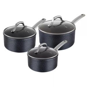 Tower T800030 Forged Heavy Guage Aluminium 3 Piece Professional Non Stick Saucepan Set