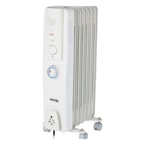 Warmlite WL43003YTW 7 Fin Tall Oil Filled Radiator with Programmable Timer