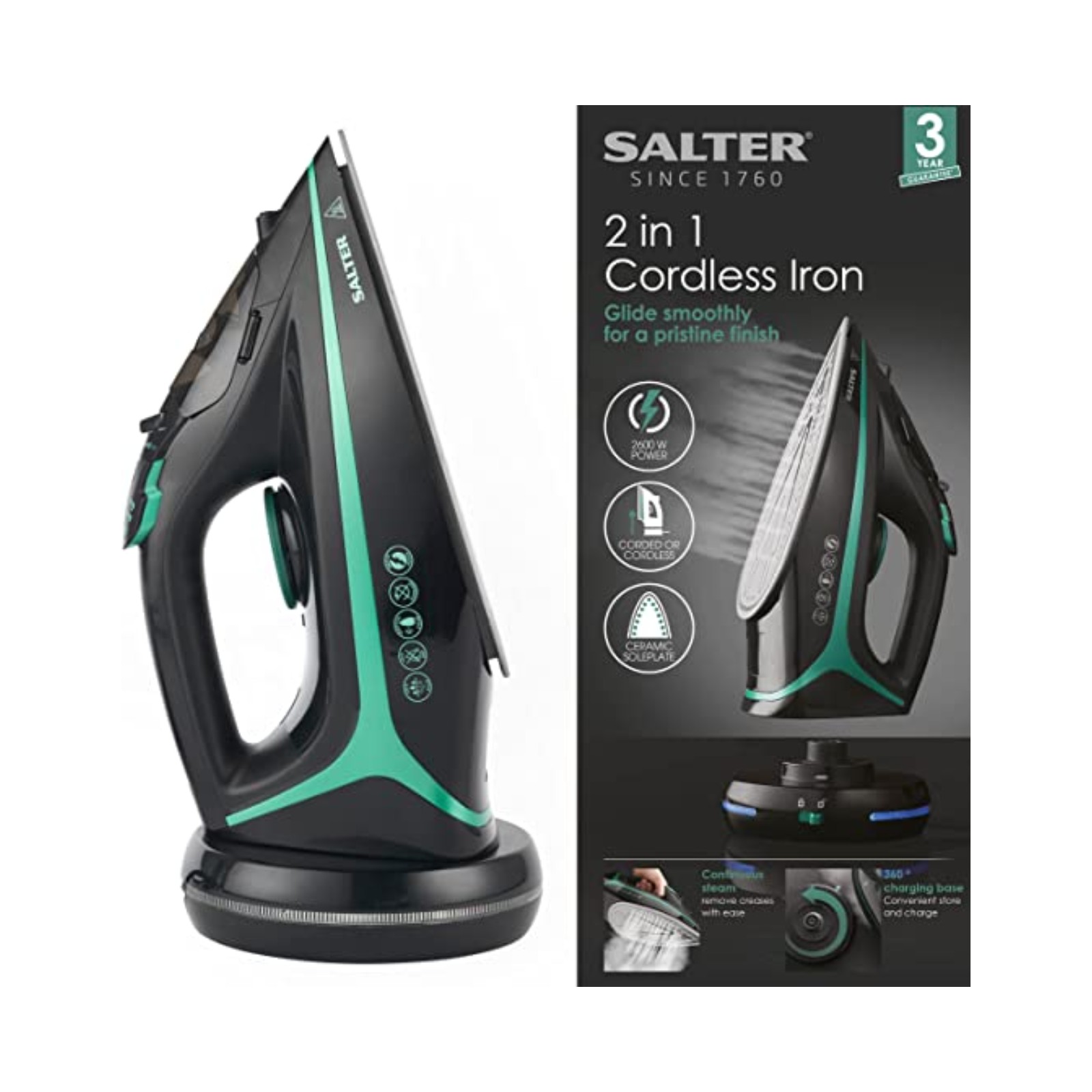 Salter 2-in-1 Cordless Rechargeable Blender