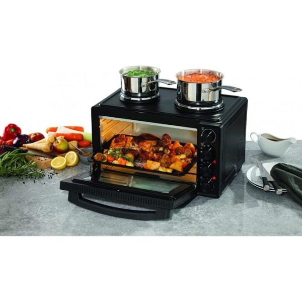 Daewoo SDA1609 32l 3000w electric oven with dual hotplates