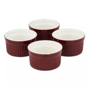 Barbary And Oak Foundry Set Of 4 Ramekins Bordeaux Red B0875013RED