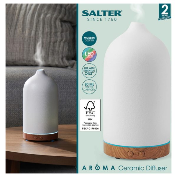 Salter  EE7097WWHTSTKEU7 Aroma Ceramic Diffuser white