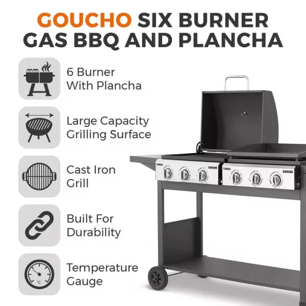 Tower T978544 Goucho Gas BBQ Grill - Image 2