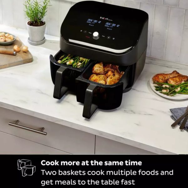 Instant 140-3110-01-UK  8 IN 1 7.6L Vortex Plus Dual Air Fryer Black - Image 3