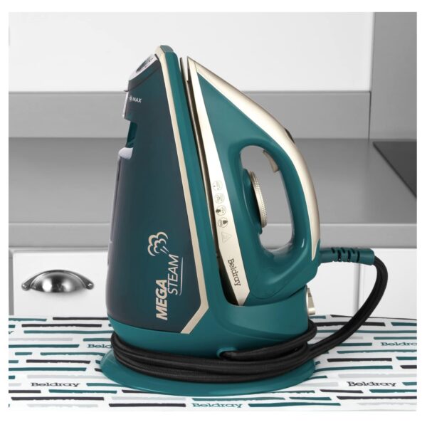 Beldray BEL01483 Mega Steam  Iron  Teal and Gold Edition