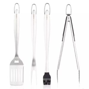 Tower T932002 4 Piece Stainless Steel BBQ Tool Set Tower 4 Piece Stainless Steel BBQ Tool Set