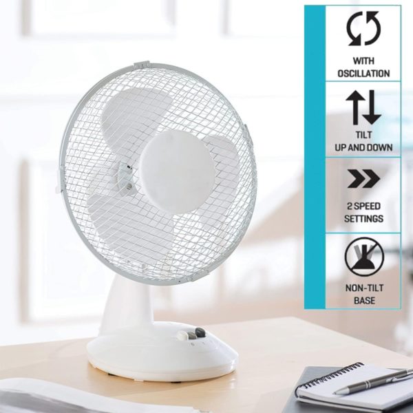 Daewoo COL1062 9″ Desk Fan White