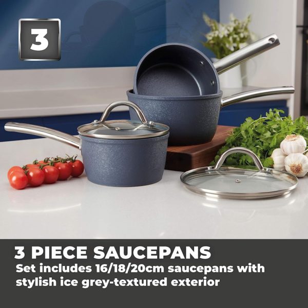 Tower T900021 3 Piece Ultra Non Stick Saucepan Set - Image 3