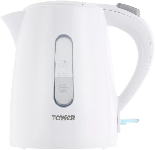 Tower T10029W Elements White 1Litre Jug Kettle