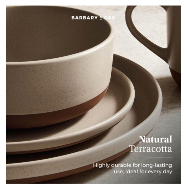 Barbary and Oak B0867014STN Verona 16pc Dinnerware Set Stone