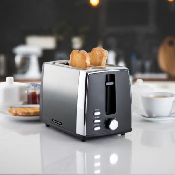 Daewoo SDA1852 Callisto Stainless Steel 2 Slice Toaster