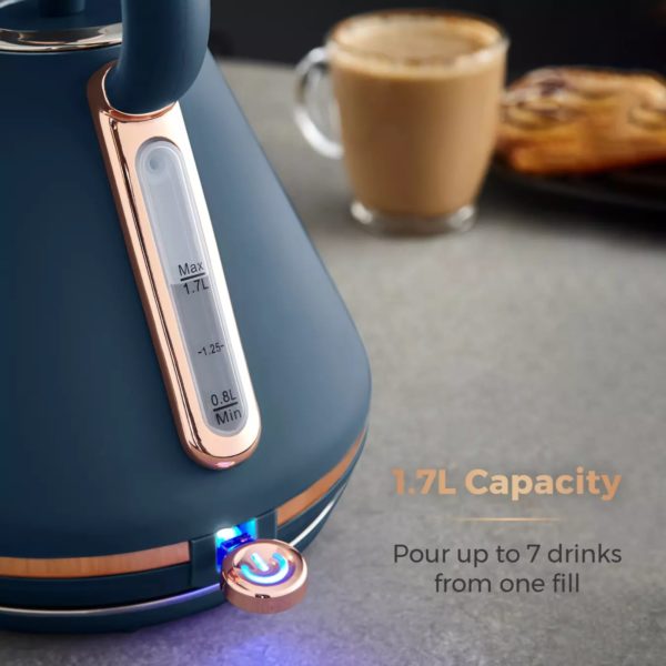 Tower T10044MNB Cavaletto 1.7L Pyramid Kettle Midnight Blue - Image 2