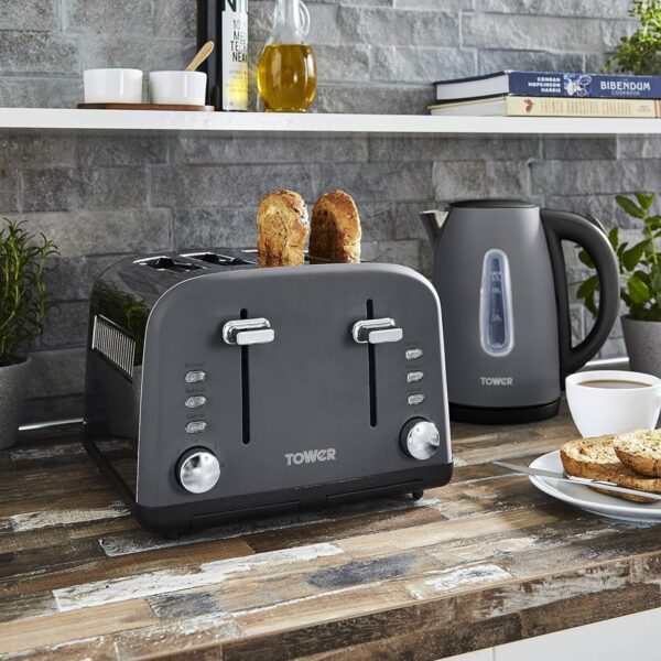 Tower Infinity Stone Slate 4 Slice Toaster T20042SLT