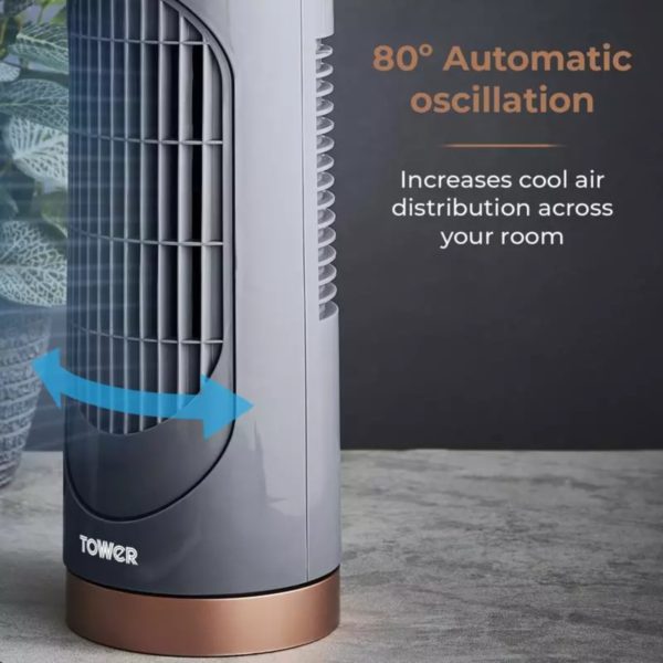 Tower T629000G Cavaletto Rose Gold Edition 14 Inch Tower Fan Grey - Image 4