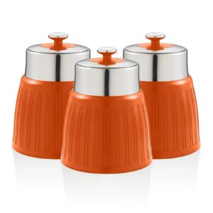 Swan Retro Set 3 Storage Canisters Orange