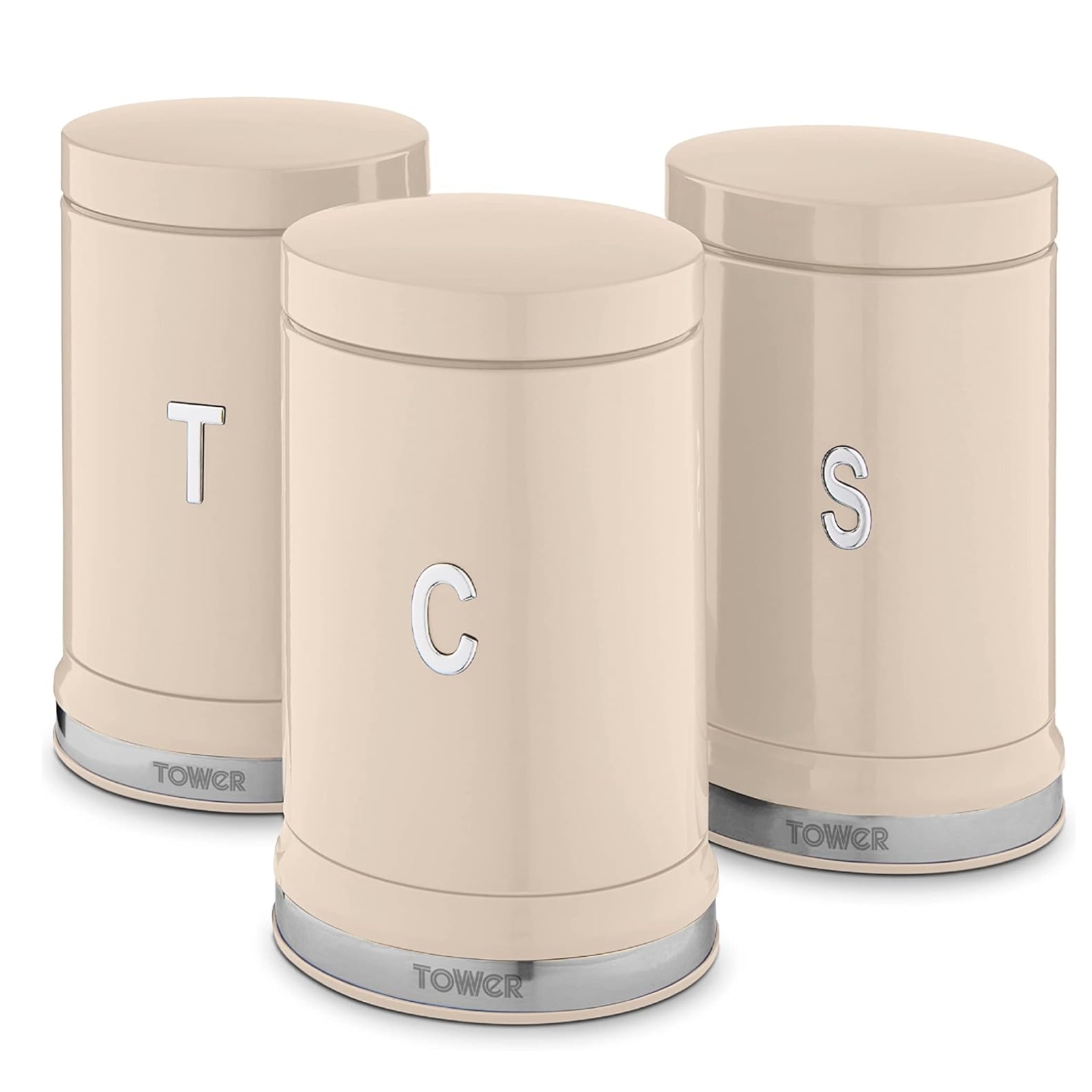 Tower  T826171CHA Belle  Set of 3 Canisters Chantilly