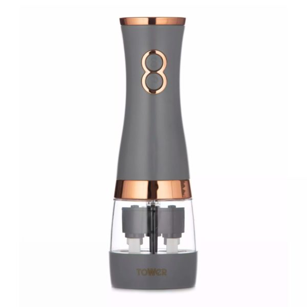 Tower Cavaletto Rose Gold Edition Duo Electronic Salt/Pepper Mill Grey