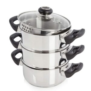 Morphy Richards 970008 Equip Pour and Drain 18cm 3 Tier Steamer Morphy Richards 970008 Equip Pour and Drain 18cm 3 Tier Steamer