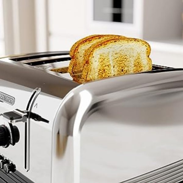 Morphy Richards 240330 Venture Retro 4 Slice Toaster Polished