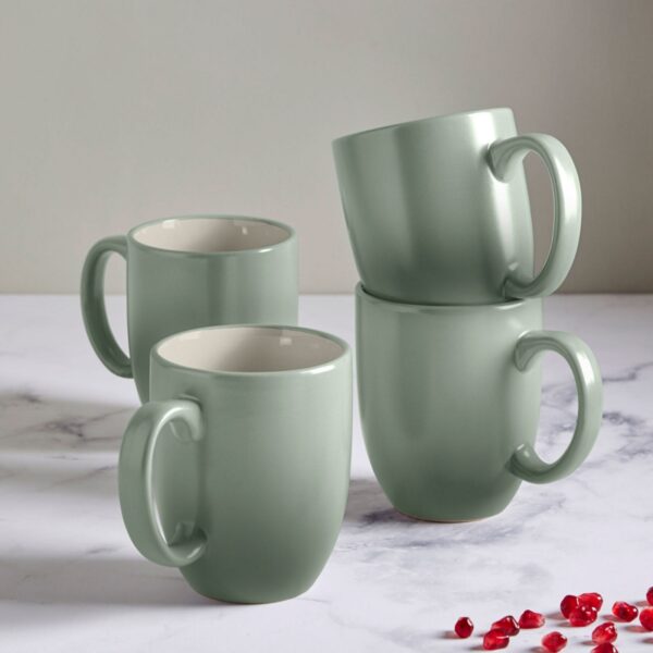 Simply Home AIS30002 Amalfi 4 Piece 350ml Mug Set Sage Green