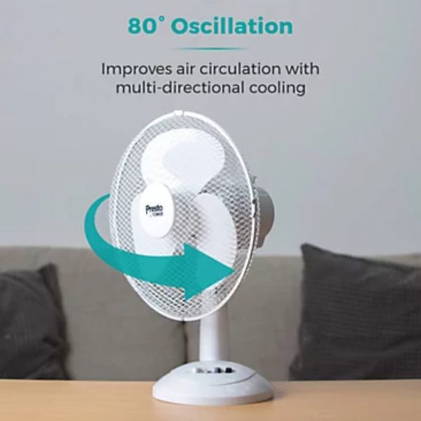 Tower PT600002 Presto 12 Inch Desk Fan White - Image 4