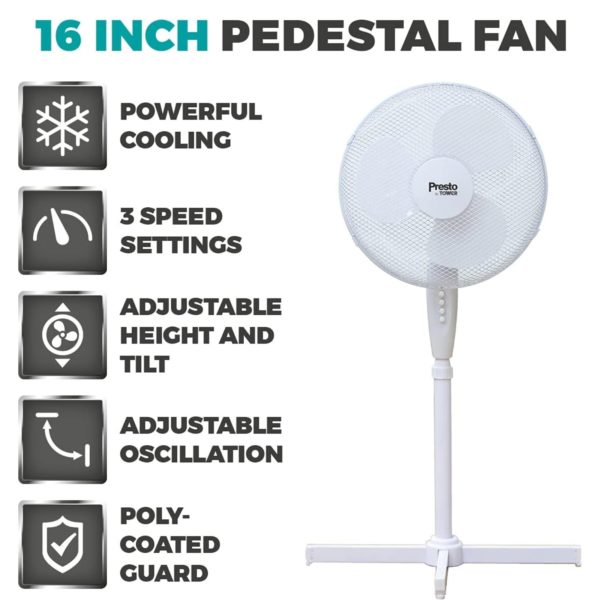Tower PT633000 Presto 16" Pedestal Fan - Image 2
