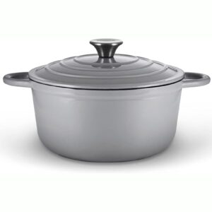 Tower 24cm Cast Iron Casserole Dish 4L Grey