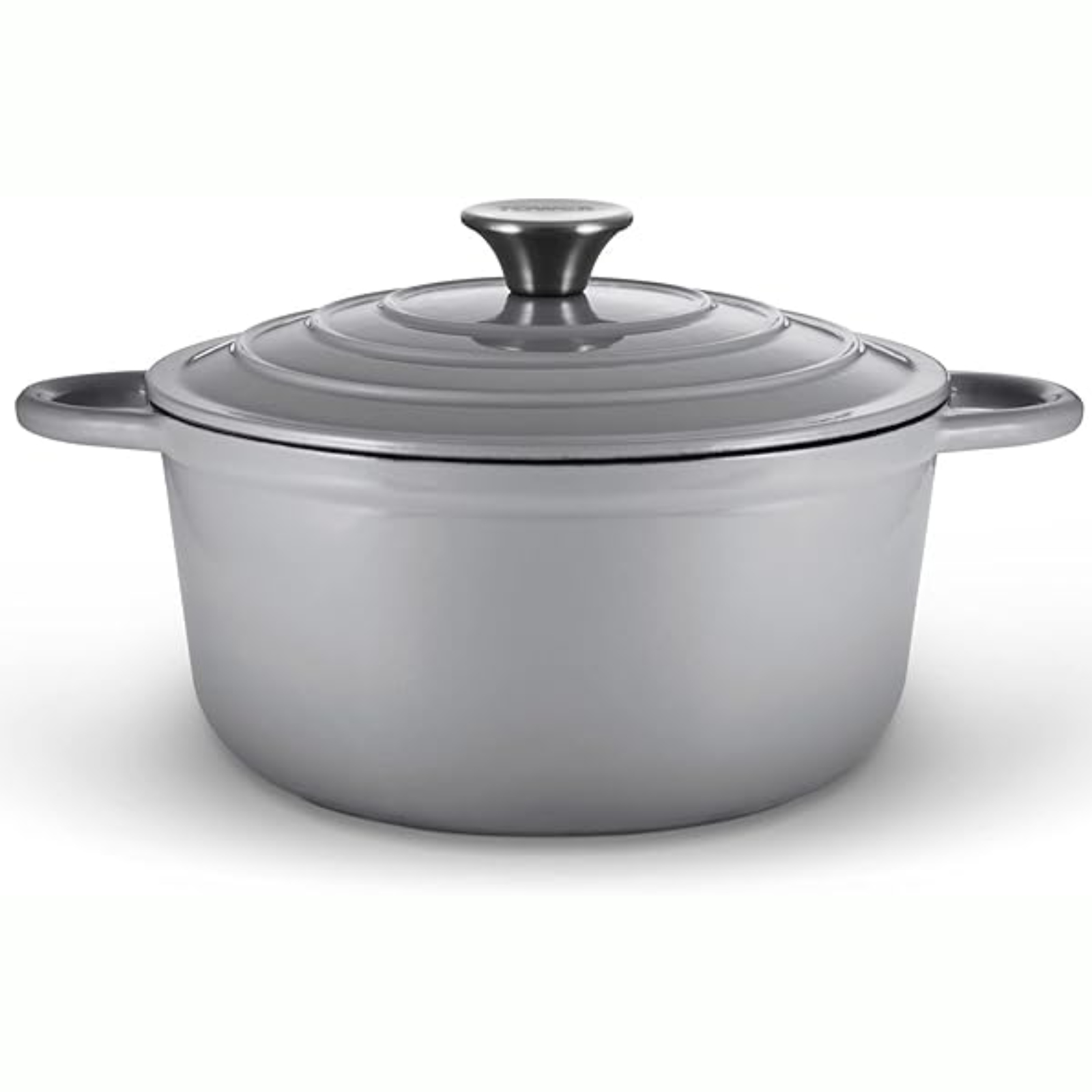 Tower 24cm Cast Iron Casserole Dish 4L Grey