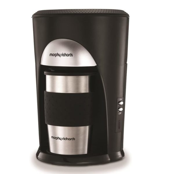 Morphy Richards 162740 Coffee On The Go Filter Coffee Machine Black and Brushed Stainless Steel Brand New