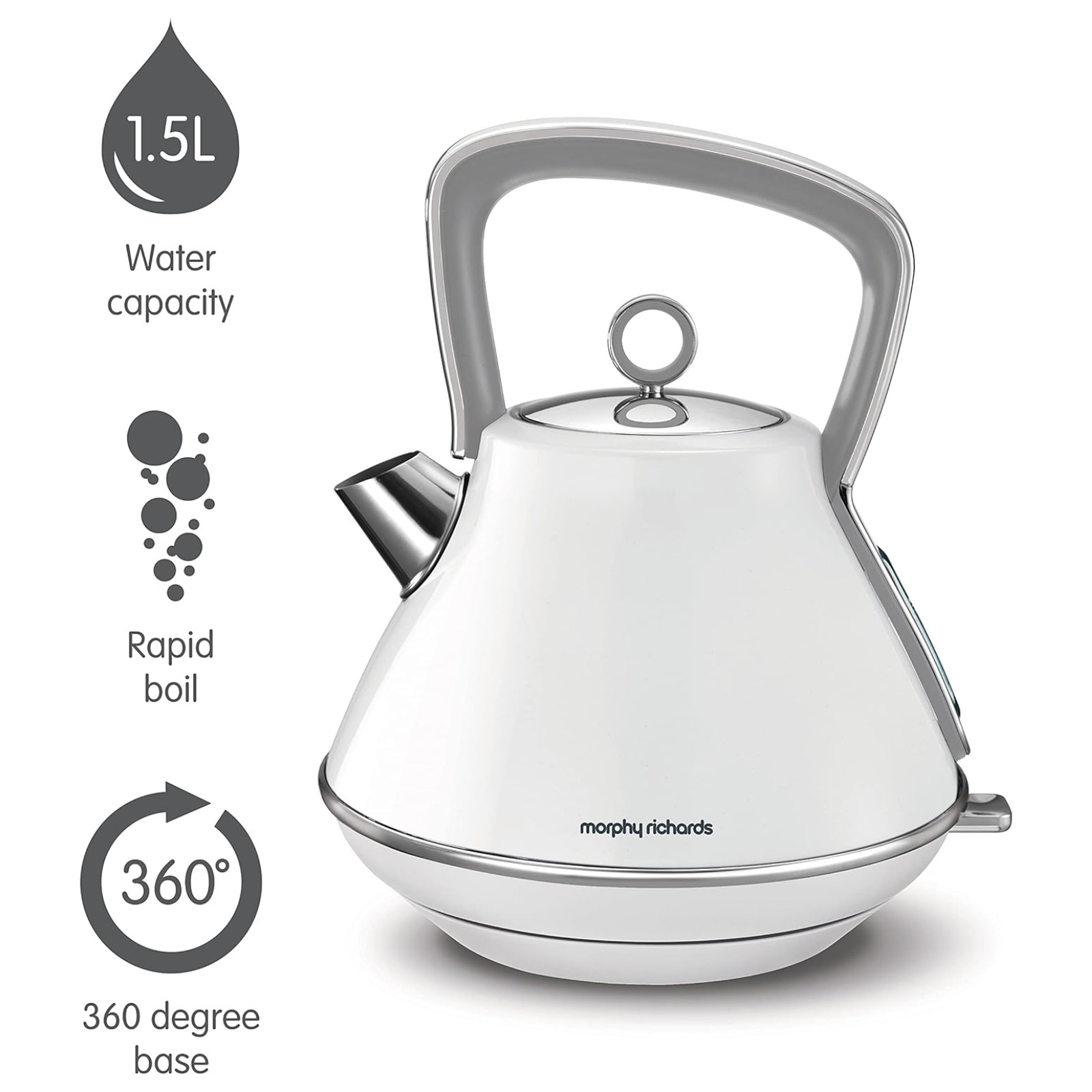 Morphy Richards Venture Pyramid Kettle Red