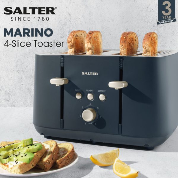 Salter EK5565BGRY Marino 4 Slice Toaster Grey