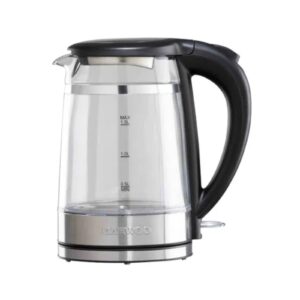 Daewoo SDA2539 3KW 1.5L Rapid Boil Glass Kettle Black Daewoo 3KW 1.5L Rapid Boil Glass Kettle Black
