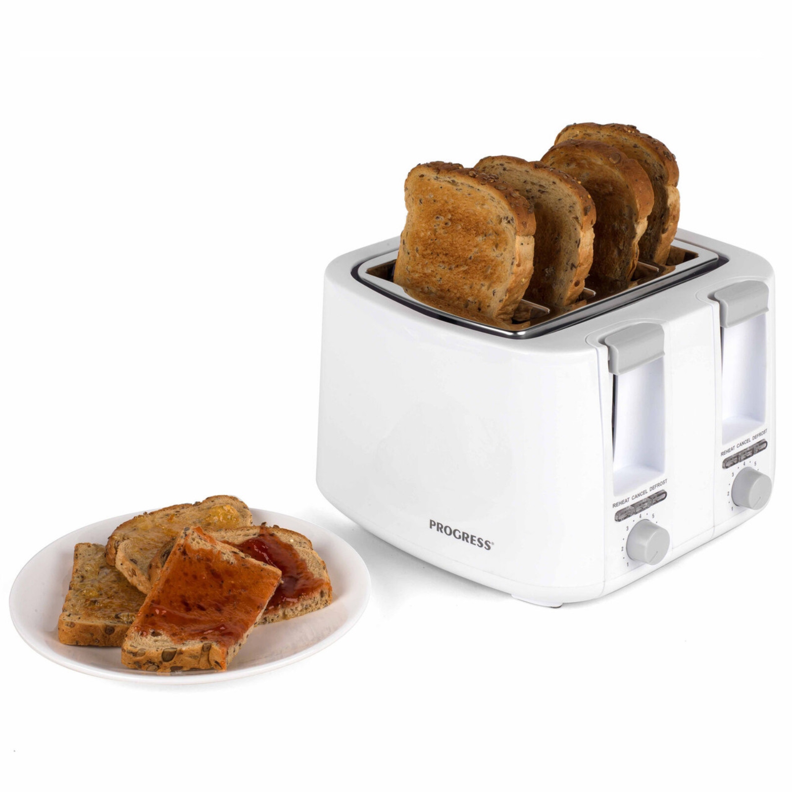 Progress 4 Slice Toaster White