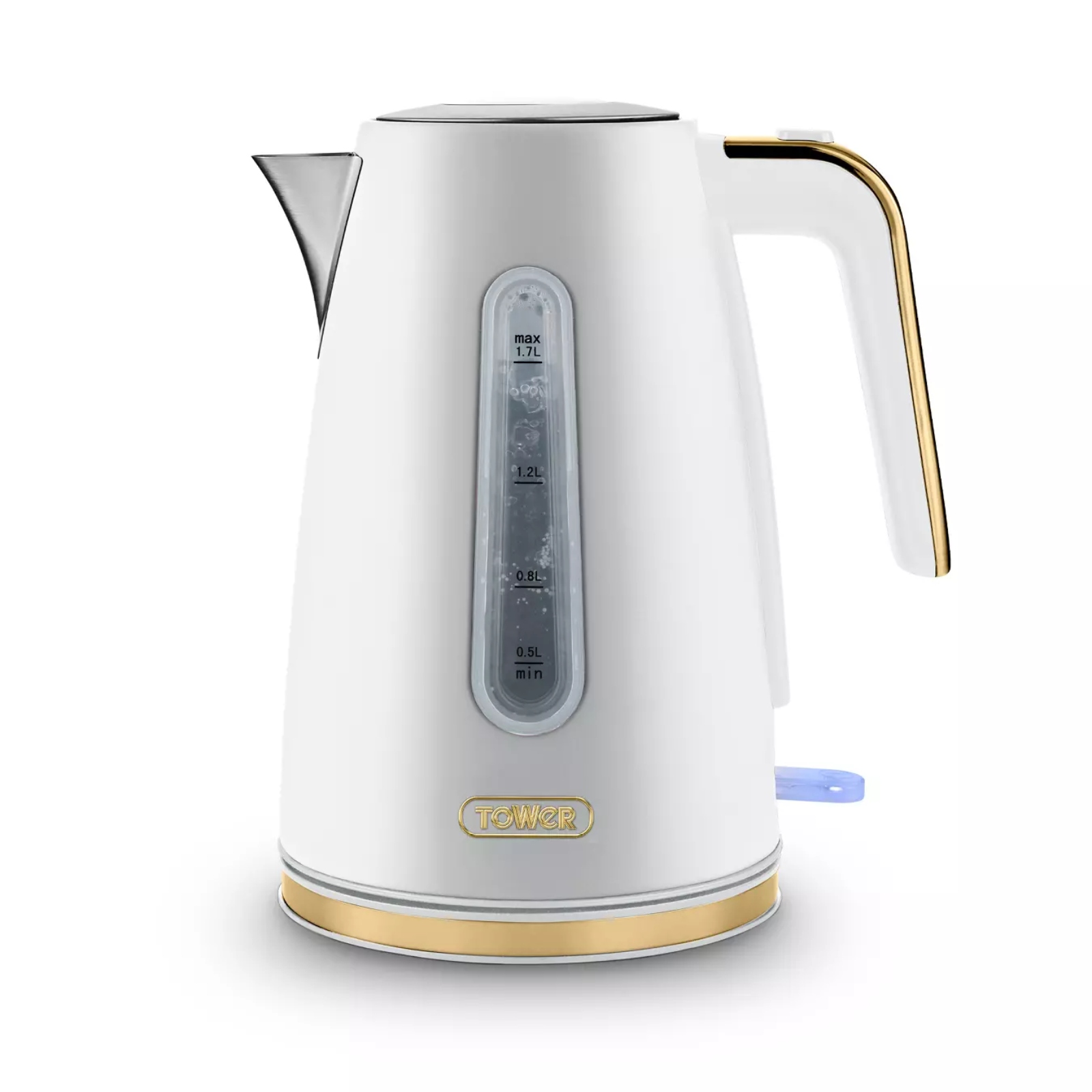 Tower T10066WHT Cavaletto Champagne Gold Edition Jug Kettle Optic White Tower Cavaletto Champagne Gold Edition Jug Kettle Optic White