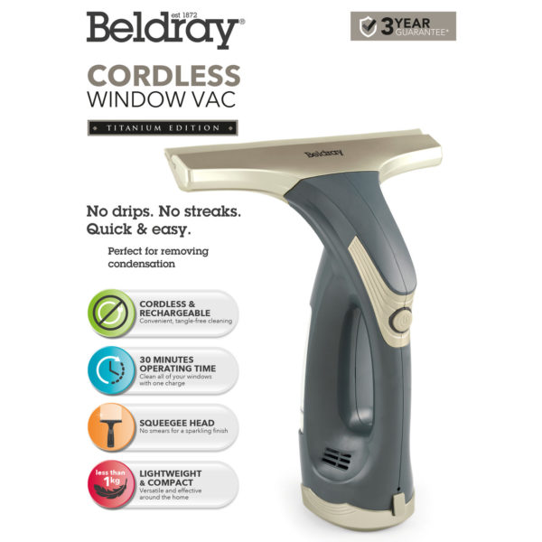 Beldray BEL0749TT Titanium Edition Cordless Window Vac