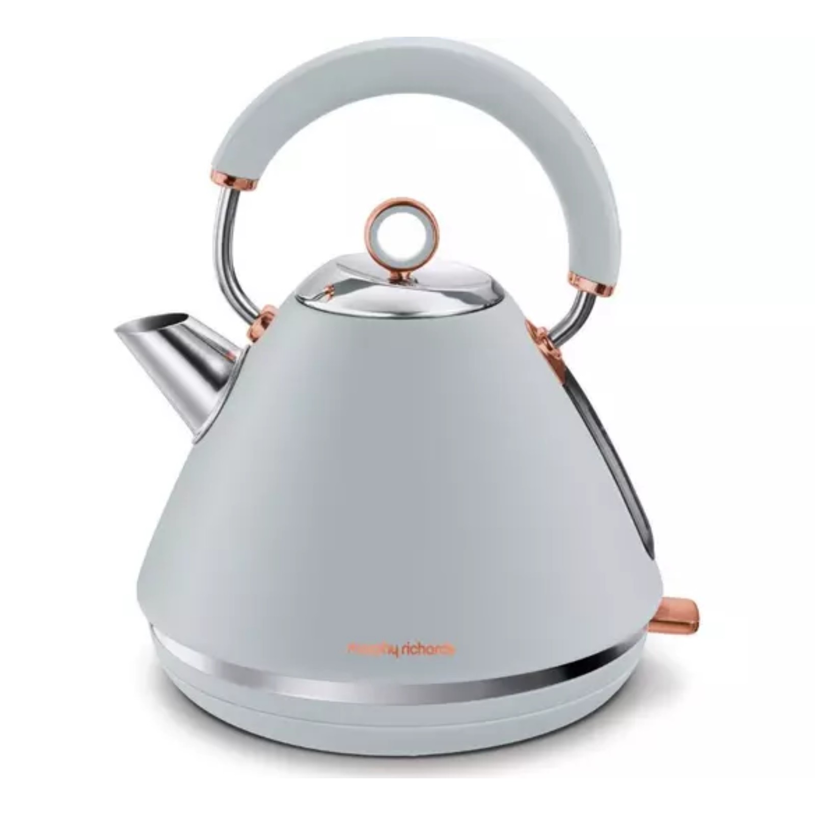 Morphy Richards 102040 Accents Rose Gold Edition 1.5L Pyramid Kettle Ocean Grey And Rose Gold