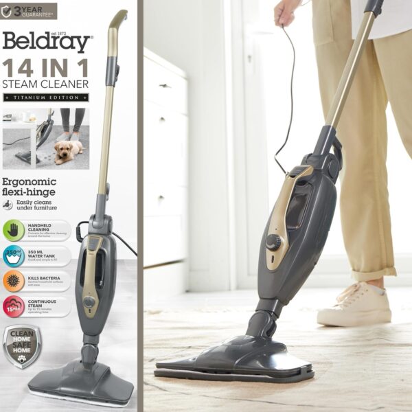 Beldray BEL01732TT Titanium Edition 14 In 1 Steam Cleaner