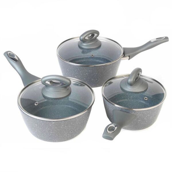 Salter Marblestone 3 Piece Pan Set