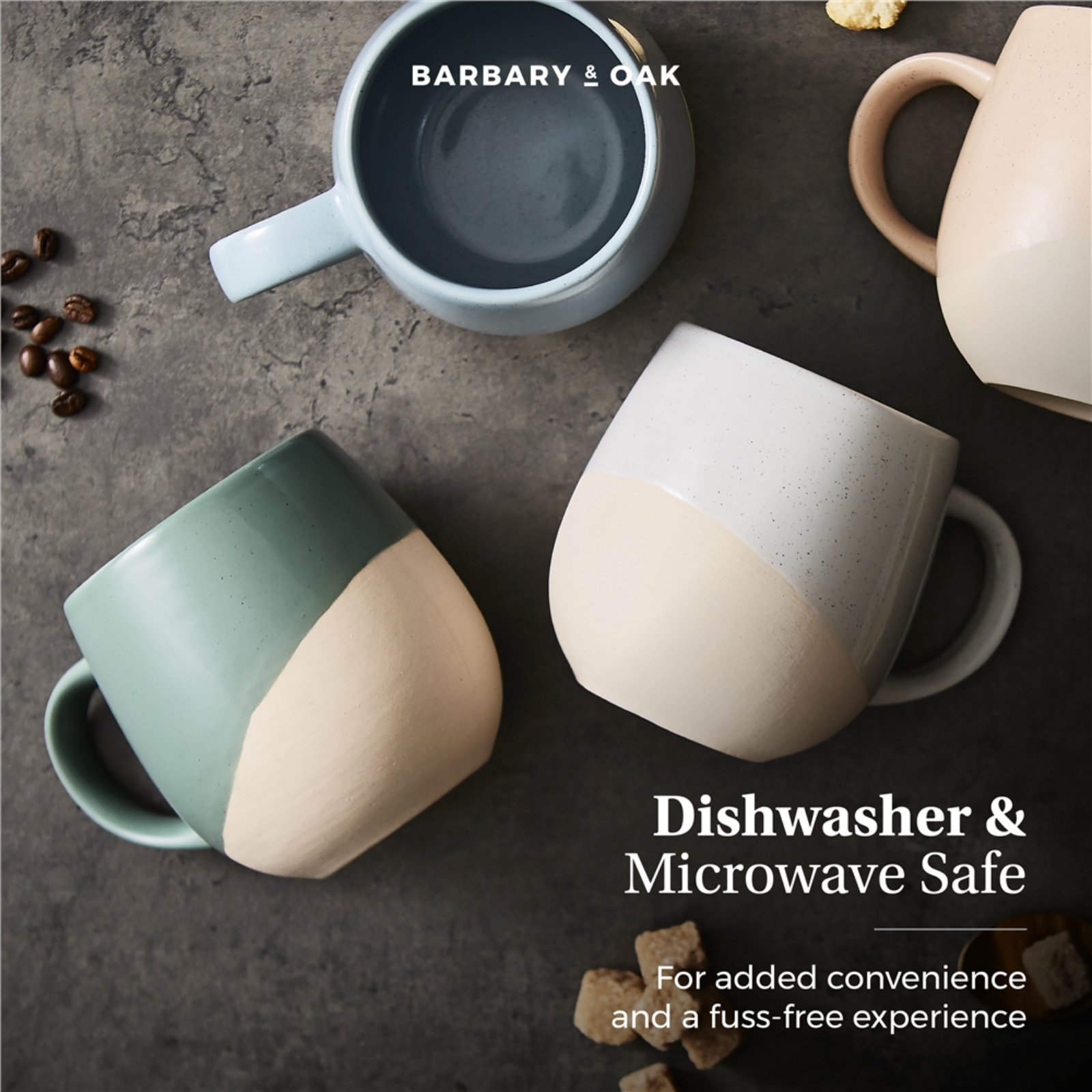 Barbary And Oak BO874000 4 Piece Mug Set Colour Dipped Barbary And Oak BO874000 4 Piece Mug Set Colour Dipped - Image 3