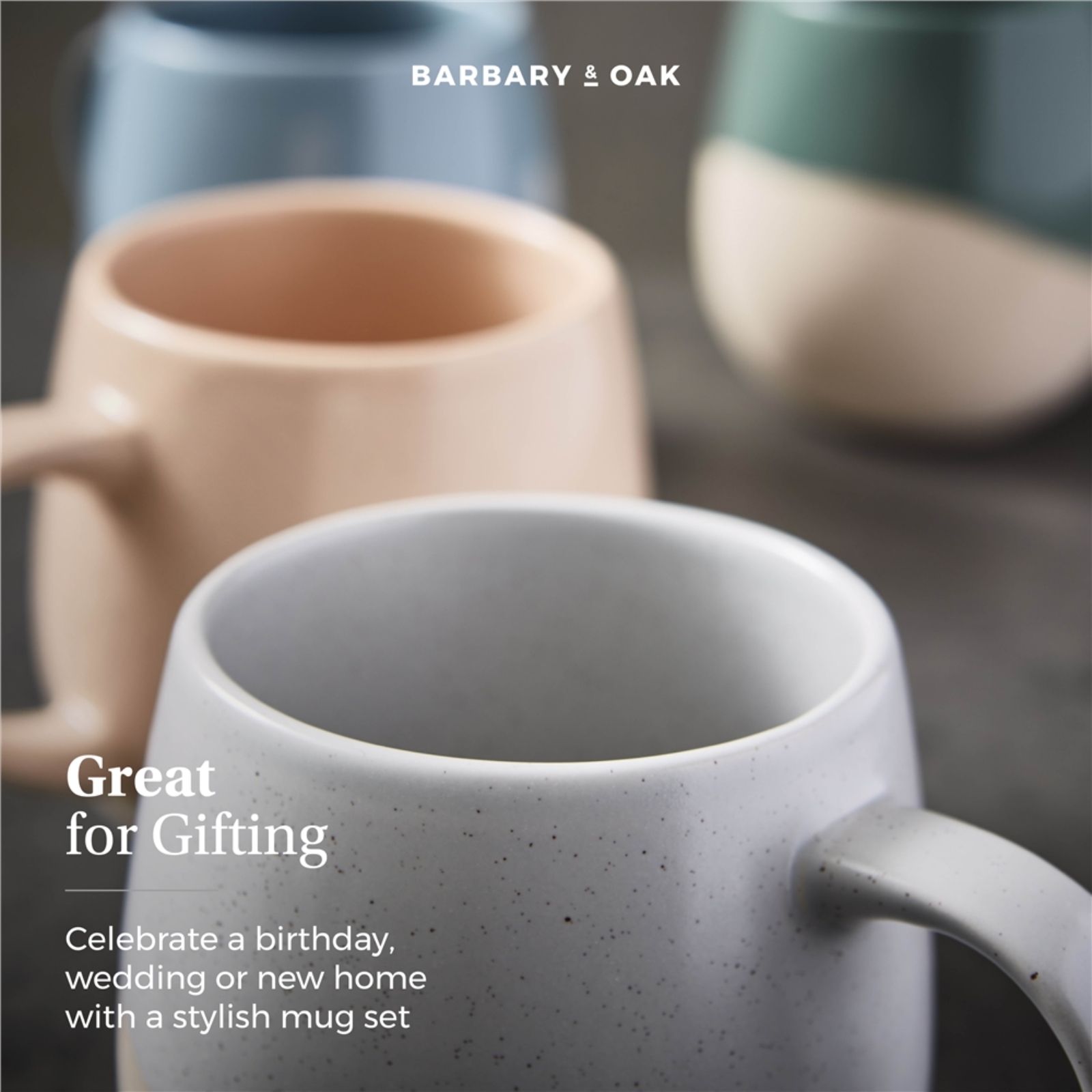 Barbary And Oak BO874000 4 Piece Mug Set Colour Dipped Barbary And Oak BO874000 4 Piece Mug Set Colour Dipped - Image 4