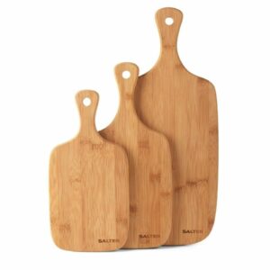 Salter 3 Piece Bamboo Paddle Chopping Board Set